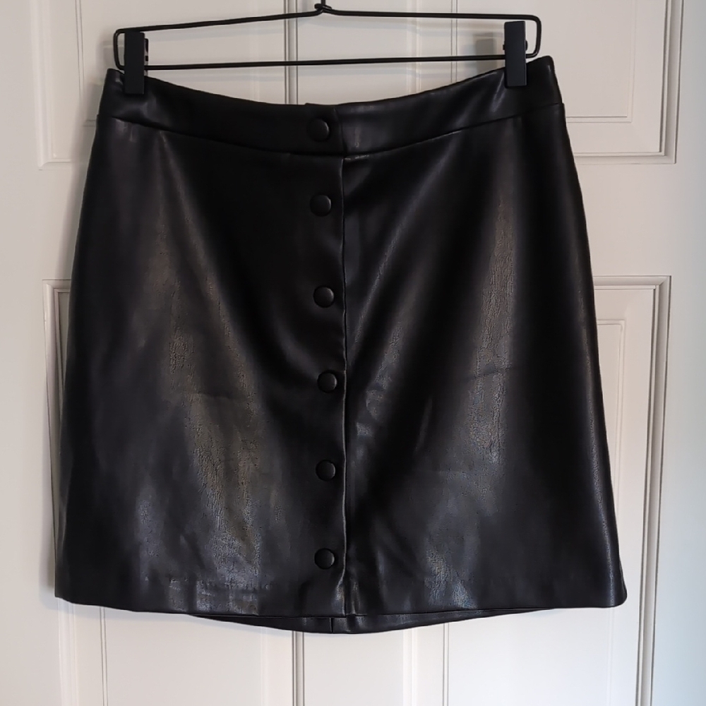 Faux Leather Mini Skirt